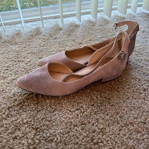 Franco Sarto Dusty Pink Suede Ballet Flats Size 7